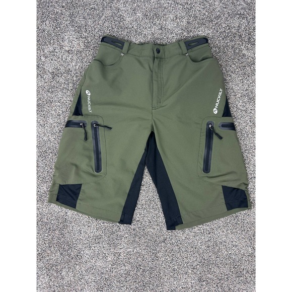 Knuckily Mens Cycling Shorts Olive Green Adjustable waist. - Picture 2 of 5